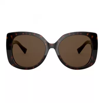 VERSACE Sieviešu saulesbrilles VE4375F-10873 Havana Acetāts Kvadrātveida Pilna Rāmja Gradienta Brūnas Lēcas 53mm
