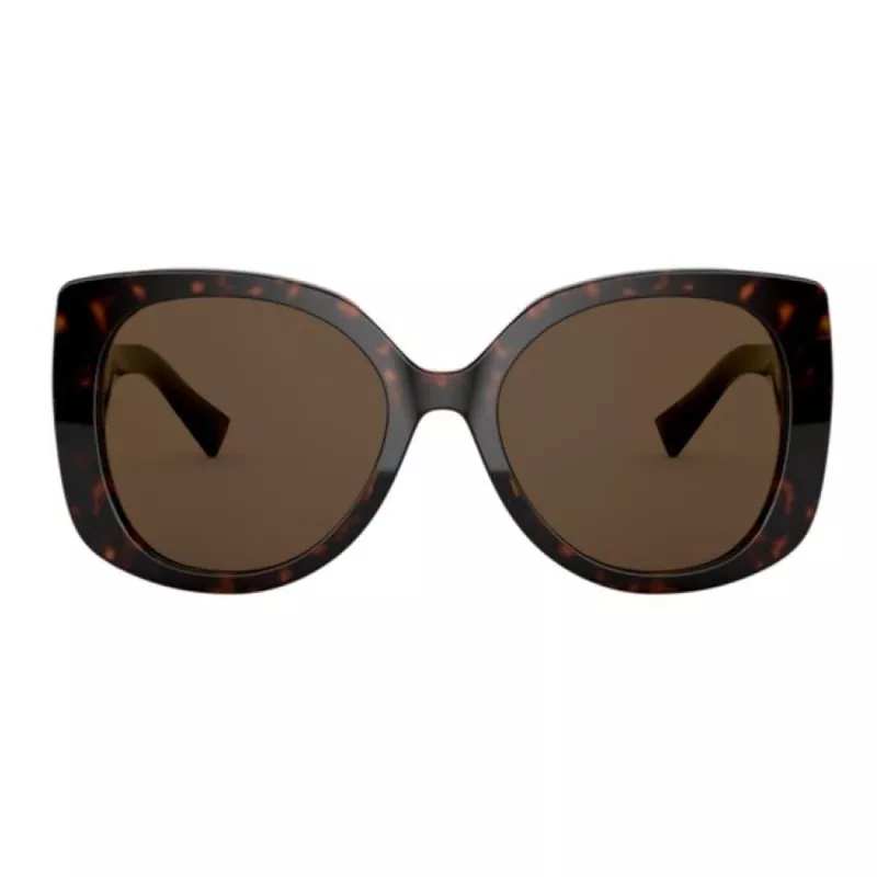 VERSACE Sieviešu saulesbrilles VE4375F-10873 Havana Acetāts Kvadrātveida Pilna Rāmja Gradienta Brūnas Lēcas 53mm