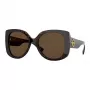 VERSACE Sieviešu saulesbrilles VE4375F-10873 Havana Acetāts Kvadrātveida Pilna Rāmja Gradienta Brūnas Lēcas 53mm