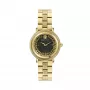 VERSACE Sieviešu VE7F00623 Šveices kvarca pulkstenis 35mm melns ciparnīca ādas siksniņa