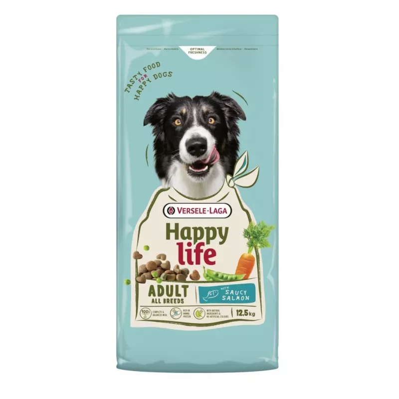 VERSELE-LAGA HappyLife Dry Dog Food with Salmon for Adult Dogs 12.5 kg