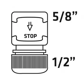 Verto 15G731-30 dārza šļūteņu ātro savienotāju komplekts, 1/2 collas, plastmasa, 30 gab., zaļš/melns