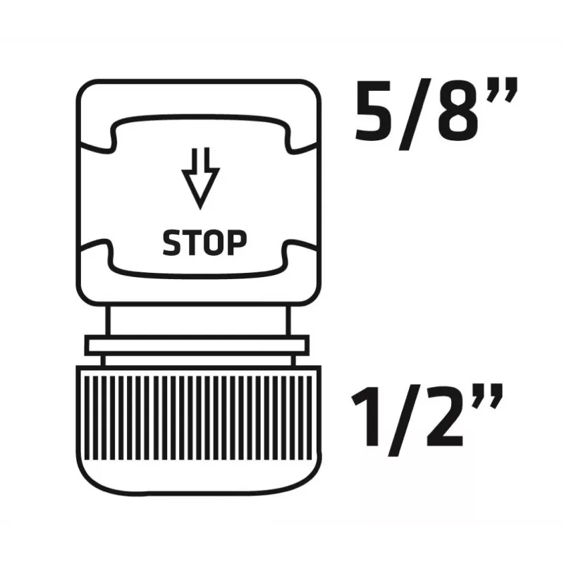 Verto 15G731-30 dārza šļūteņu ātro savienotāju komplekts, 1/2 collas, plastmasa, 30 gab., zaļš/melns
