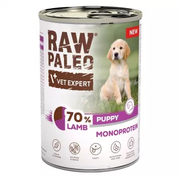 VETEXPERT Raw Paleo Lamb Puppy Wet Dog Food 400g