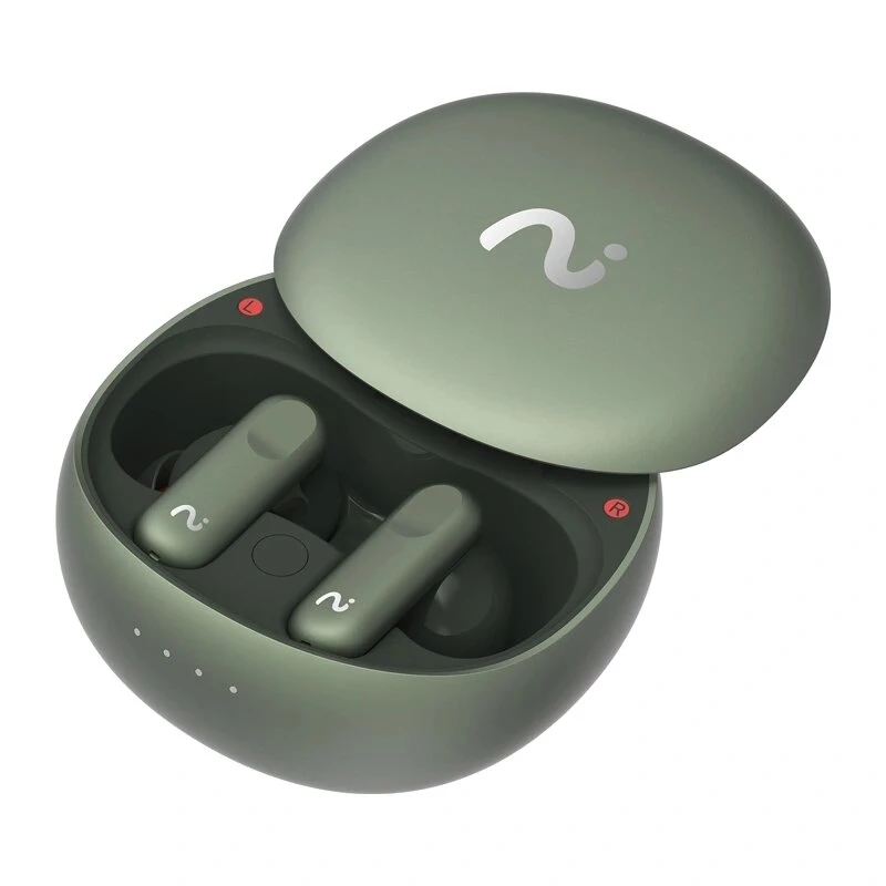 VIAIM Nano+ AI Earbuds ar balss ierakstītāju, zaļa, Bluetooth 5.3, IPX4, 32GB, ENC, skārienvadība