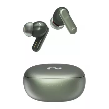 VIAIM Nano+ AI Earbuds ar balss ierakstītāju, zaļa, Bluetooth 5.3, IPX4, 32GB, ENC, skārienvadība