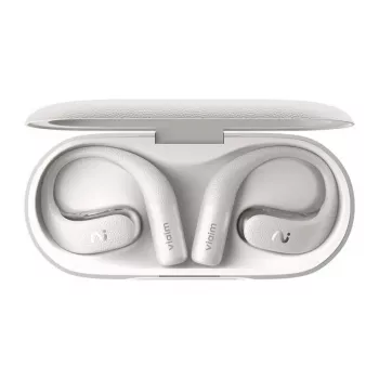 VIAIM Open Note AI Earbuds ar balss ierakstītāju (pelēki) - 32GB, Bluetooth 5.3