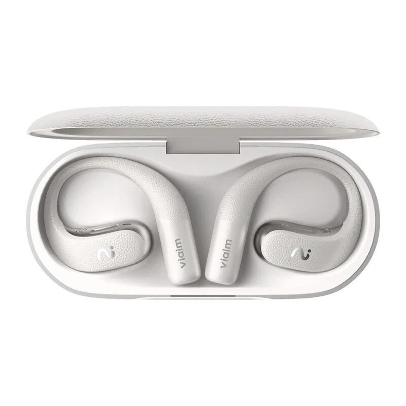 VIAIM Open Note AI Earbuds ar balss ierakstītāju (pelēki) - 32GB, Bluetooth 5.3