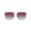 Victoria Beckham VB202S-712 Sieviešu lielizmēra kvadrātveida saulesbrilles ar zelta metāla rāmi un brūni gradienta lēcām 59mm