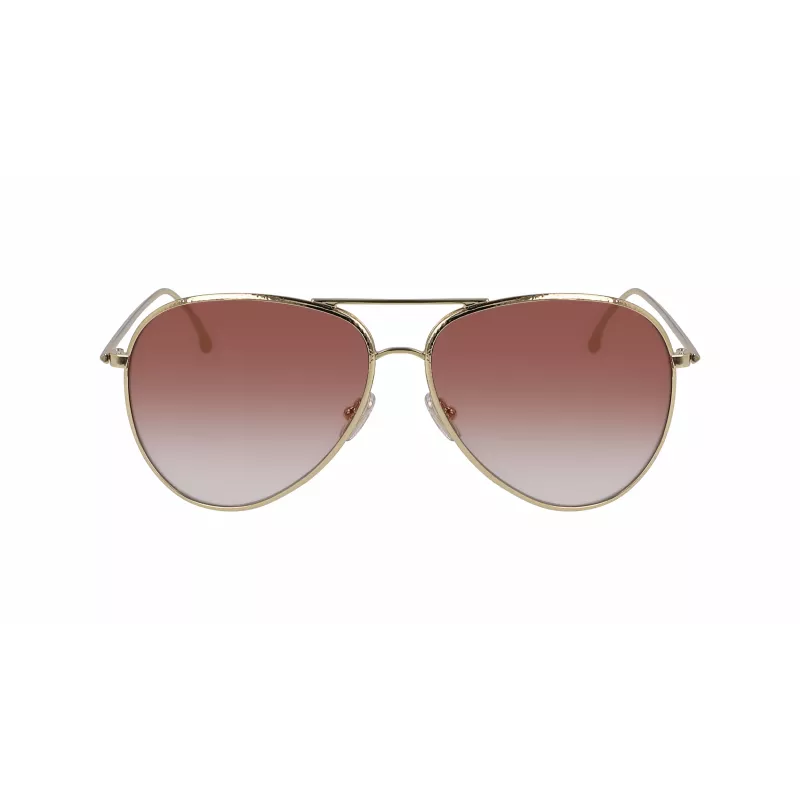 Victoria Beckham VB203S-712 Sieviešu saulesbrilles, zelta rāmis, brūnas gradienta lēcas, 62 mm