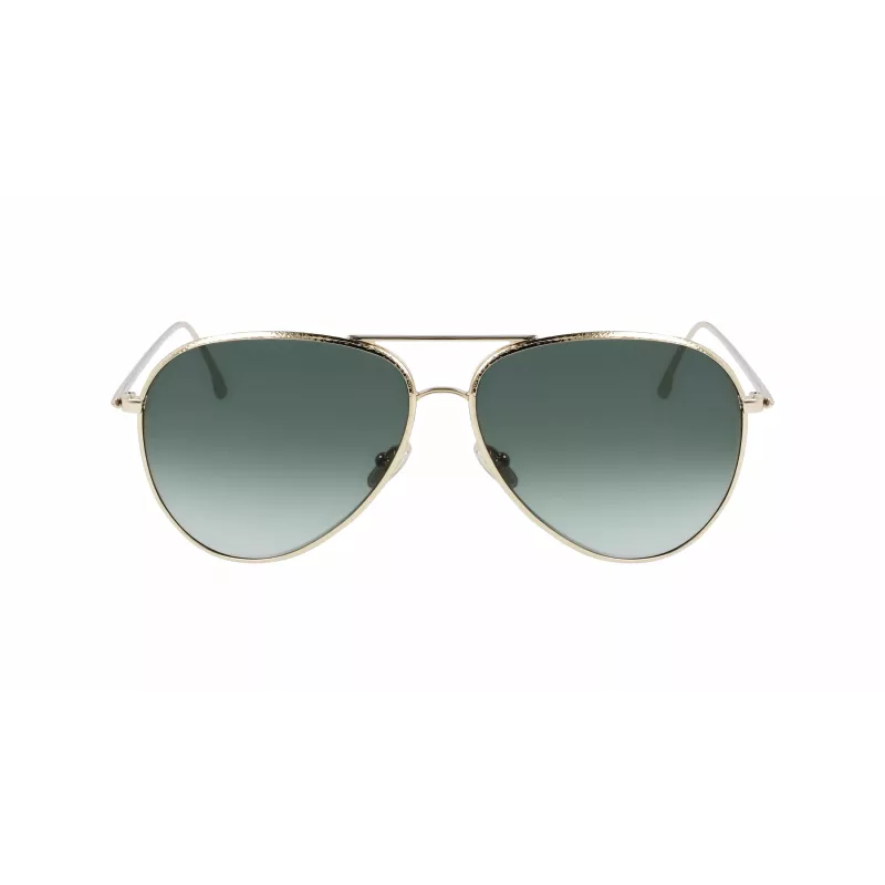 Victoria Beckham VB203S-713 Cat Eye Saulesbrilles Zelts Brūns Gradients 62mm