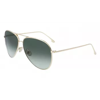 Victoria Beckham VB203S-713 Cat Eye Saulesbrilles Zelts Brūns Gradients 62mm