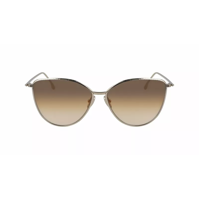 Victoria Beckham VB209S-708 Sieviešu kaķacs formas saulesbrilles Havana/Zelts 59mm