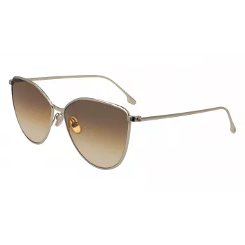 Victoria Beckham VB209S-708 Sieviešu kaķacs formas saulesbrilles Havana/Zelts 59mm