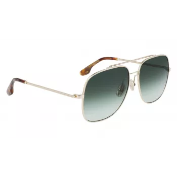 Victoria Beckham VB215S-700 Sieviešu saulesbrilles - Zelts rāmis, Brūns gradienta lēcas, 59mm