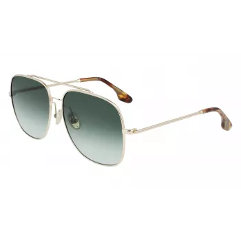 Victoria Beckham VB215S-700 Sieviešu saulesbrilles - Zelts rāmis, Brūns gradienta lēcas, 59mm