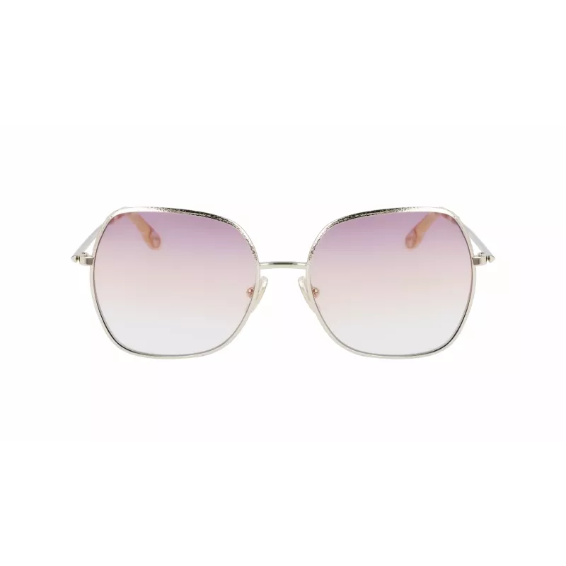 Victoria Beckham VB223S-728 Sieviešu metāla saulesbrilles Zelts Brūns gradients 56mm