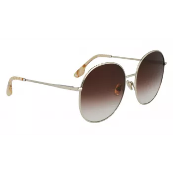 Victoria Beckham VB224S-702 Sieviešu saulesbrilles Zelts/Havana Brūns gradients 59mm