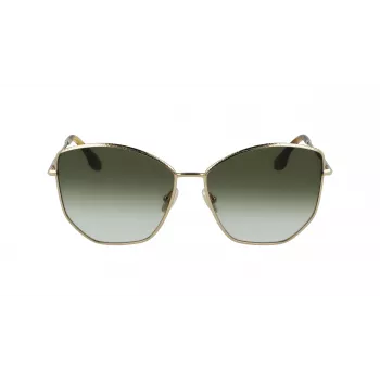 Victoria Beckham VB225S-700 Sieviešu saulesbrilles Zelts Metāls Brūns Gradients Pilots