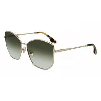 Victoria Beckham VB225S-700 Sieviešu saulesbrilles Zelts Metāls Brūns Gradients Pilots