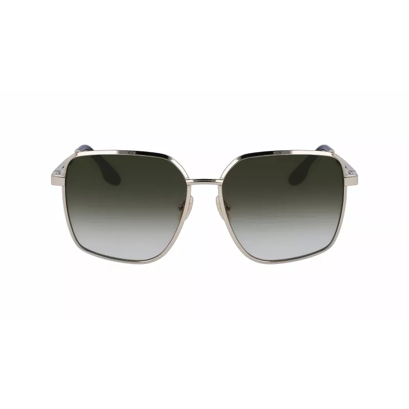 Victoria Beckham VB234S-700 Sieviešu lielizmēra kvadrātveida saulesbrilles, zelta rāmis, brūnas lēcas, 59 mm