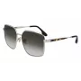 Victoria Beckham VB234S-700 Sieviešu lielizmēra kvadrātveida saulesbrilles, zelta rāmis, brūnas lēcas, 59 mm