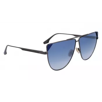 Victoria Beckham VB239S6309319 Sieviešu lielizmēra kvadrātveida saulesbrilles Melns acetāts Pelēks gradients lēcas 63mm
