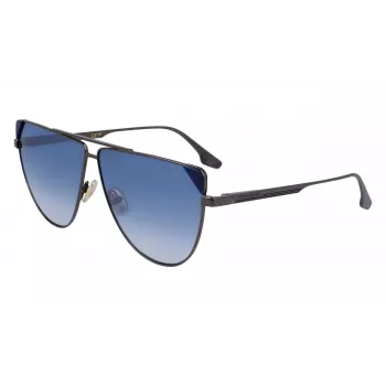 Victoria Beckham VB239S6309319 Sieviešu lielizmēra kvadrātveida saulesbrilles Melns acetāts Pelēks gradients lēcas 63mm
