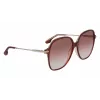 Victoria Beckham VB613S-607 Sieviešu kaķacs formas saulesbrilles - Havana/Brūns gradients 59mm