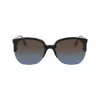 Victoria Beckham VB617S-005 Sieviešu lielizmēra kvadrātveida saulesbrilles, spīdīgi melns rāmis, pelēkas lēcas, 63/15/140 mm