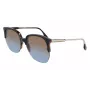 Victoria Beckham VB617S-005 Sieviešu lielizmēra kvadrātveida saulesbrilles, spīdīgi melns rāmis, pelēkas lēcas, 63/15/140 mm