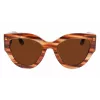 Victoria Beckham VB628S-230 Sieviešu saulesbrilles Butterfly Havana Acetāts Brūns gradients Lēcas 55/21/145 mm
