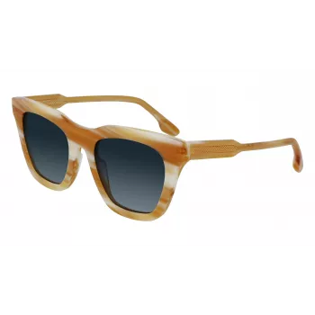 Victoria Beckham VB630S-774 Sieviešu kvadrātveida acetāta saulesbrilles Havana brūns gradients 53mm