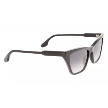 Victoria Beckham VB638S-001 Sieviešu kvadrātveida saulesbrilles Melna/Pelēka 55/17/140 mm