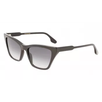 Victoria Beckham VB638S-001 Sieviešu kvadrātveida saulesbrilles Melna/Pelēka 55/17/140 mm