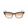 Victoria Beckham VB638S-005 Sieviešu kvadrātveida acetāta saulesbrilles - Melns rāmis, pelēks gradients stikls 55/17/140 mm