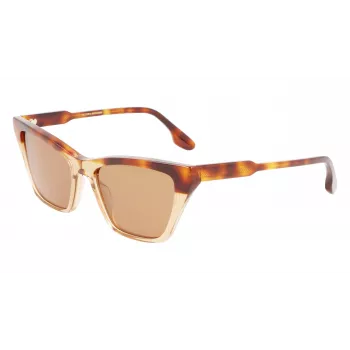 Victoria Beckham VB638S-218 Sieviešu saulesbrilles Havana Brūns gradients 55mm
