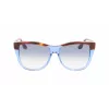 Victoria Beckham VB639S-418 Sieviešu lielizmēra kvadrātveida saulesbrilles - tumši zils acetāta rāmis ar pelēkiem gradienta stikliem
