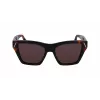 Victoria Beckham VB646S-001 Sieviešu kvadrātveida saulesbrilles - Melns acetāta rāmis ar pelēkām polikarbonāta lēcām - 55/18/145 mm