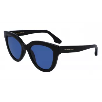 Victoria Beckham VB649S-001 Sieviešu saulesbrilles - Melns acetāta rāmis, Pelēkas polikarbonāta lēcas, 52 mm