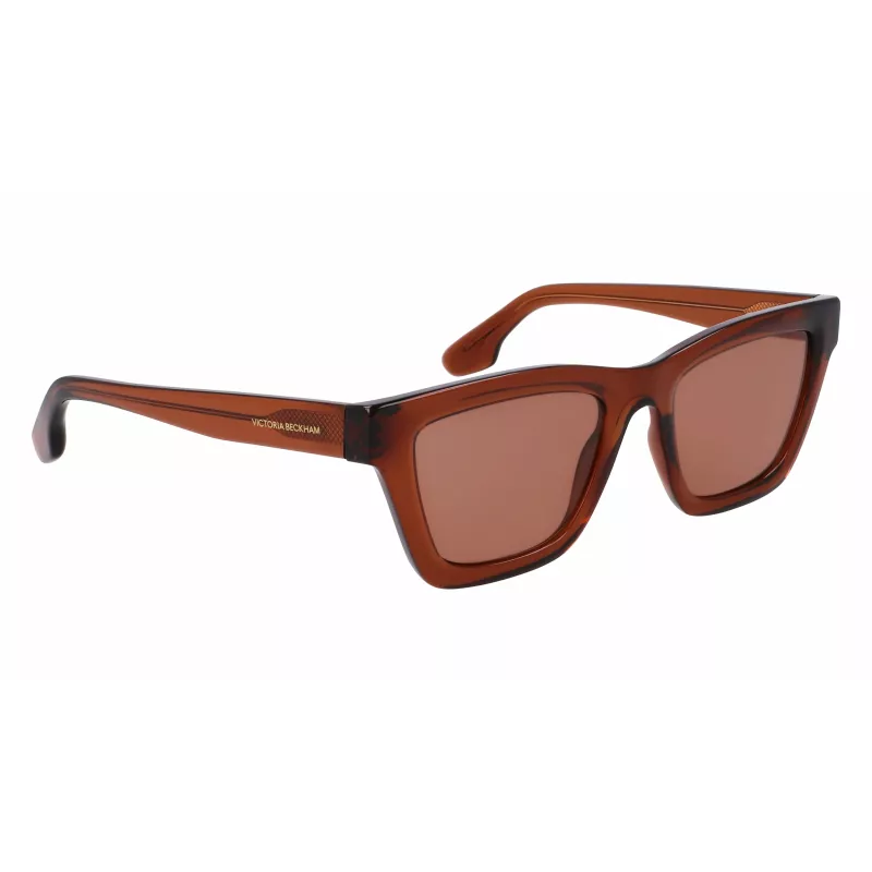 Victoria Beckham VB656S-203 Sieviešu saulesbrilles - Brūns Havana acetāta rāmis ar brūnu gradienta lēcu - 52mm