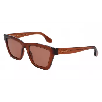 Victoria Beckham VB656S-203 Sieviešu saulesbrilles - Brūns Havana acetāta rāmis ar brūnu gradienta lēcu - 52mm