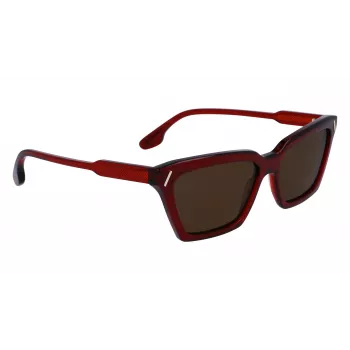 Victoria Beckham VB661S5716610 Sieviešu kvadrātveida acetāta saulesbrilles - Sarkanā Havana 57mm