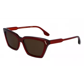 Victoria Beckham VB661S5716610 Sieviešu kvadrātveida acetāta saulesbrilles - Sarkanā Havana 57mm