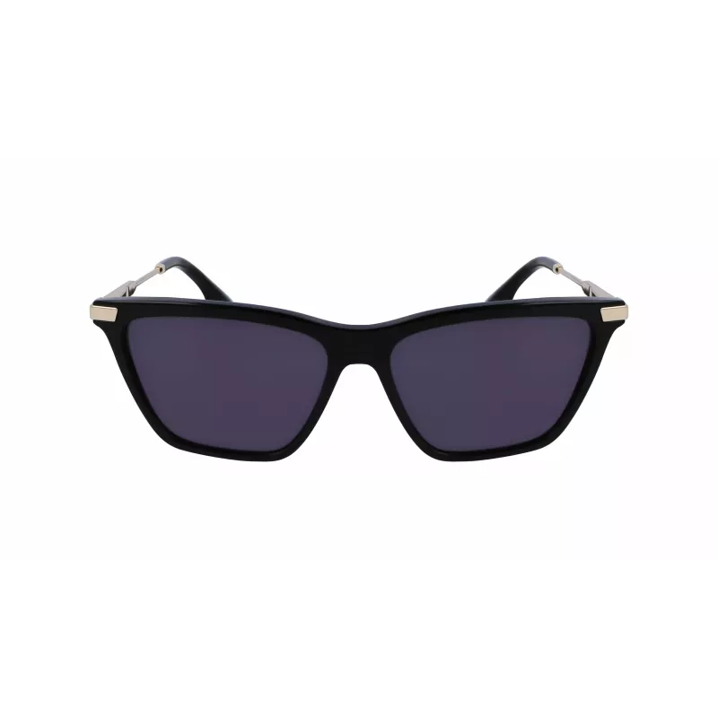Victoria Beckham VB663S-001 Sieviešu saulesbrilles - Melns acetāta rāmis, Pelēkas polikarbonāta lēcas, 57/15/140 mm