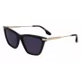 Victoria Beckham VB663S-001 Sieviešu saulesbrilles - Melns acetāta rāmis, Pelēkas polikarbonāta lēcas, 57/15/140 mm