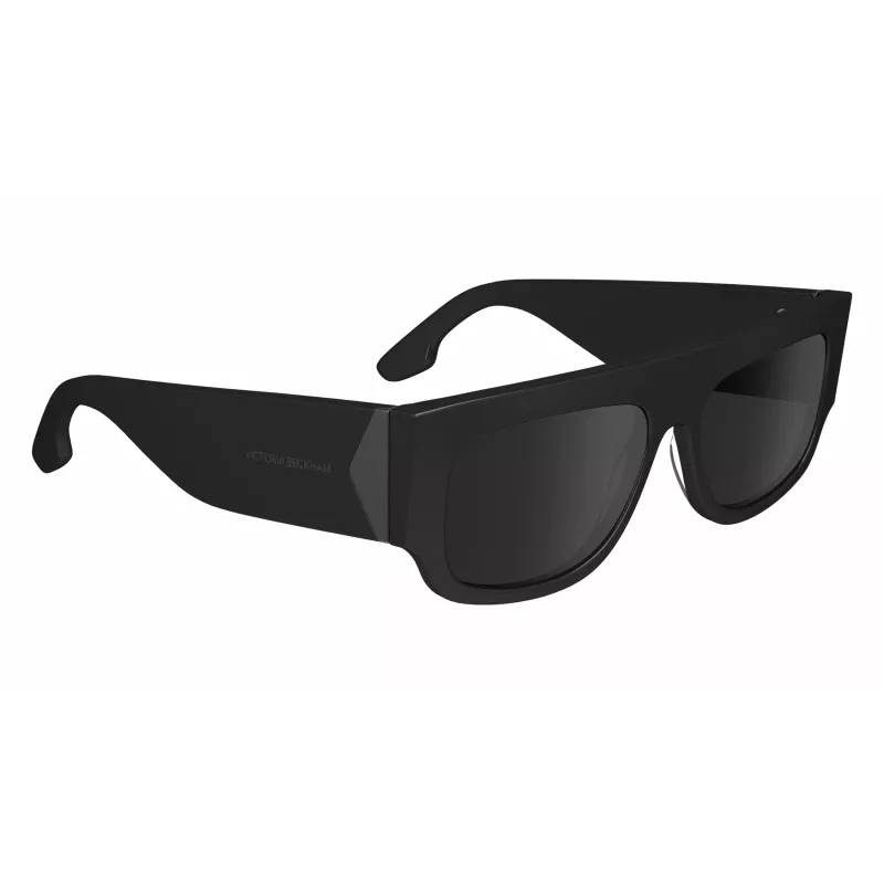 Victoria Beckham VB666S5516001 Sieviešu kvadrātveida saulesbrilles - Melns acetāta rāmis, melnas polikarbonāta lēcas, 55/16/145 mm