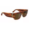 Victoria Beckham VB666S5516223 Sieviešu kvadrātveida saulesbrilles - Brūns Havana acetāta rāmis ar brūniem gradienta lēcām - 55/16/145 mm