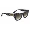 Victoria Beckham VB668S5516010 Sieviešu kvadrātveida saulesbrilles - Melns acetāta rāmis, Pelēkas CR-39 lēcas, 55 mm