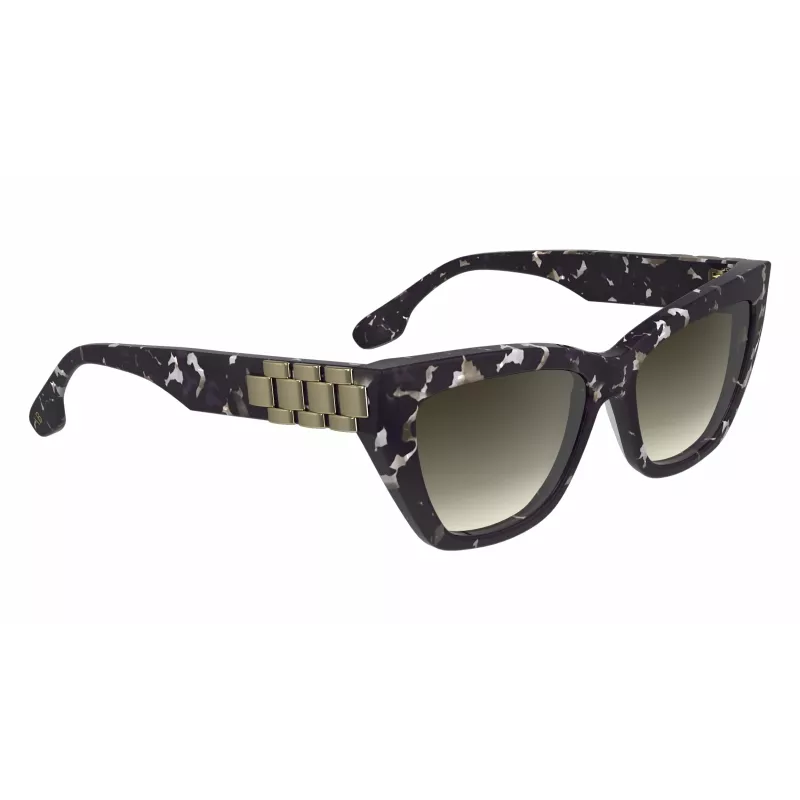 Victoria Beckham VB668S5516010 Sieviešu kvadrātveida saulesbrilles - Melns acetāta rāmis, Pelēkas CR-39 lēcas, 55 mm